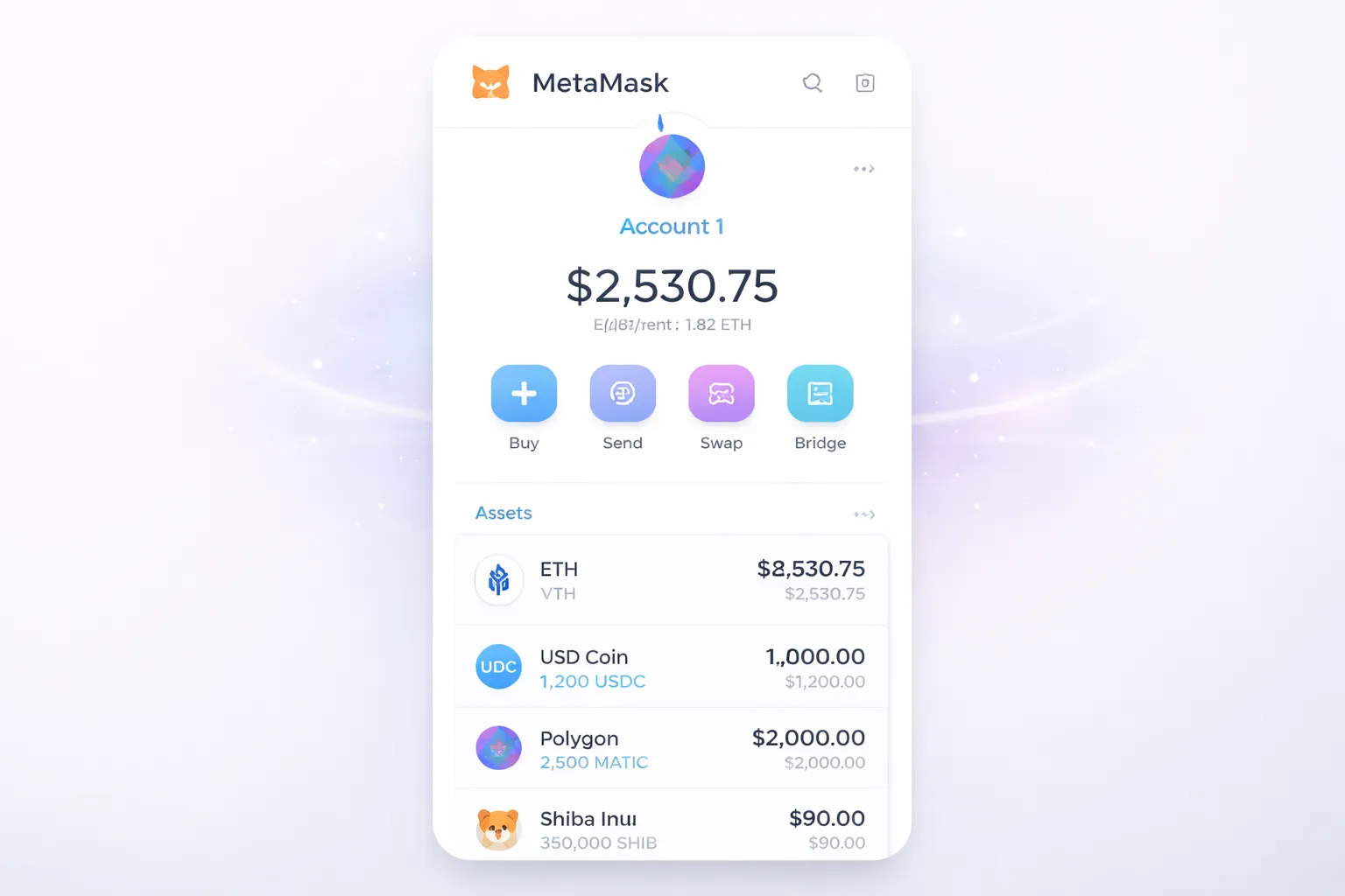 NFT操作画面のイメージ